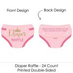 Big Dot of Happiness Little Princess Crown - Diaper Shaped Raffle Ticket Inserts - Pink and Gold Princess Baby Shower Activities - Diaper Raffle Game - Set of 24 by Big Dot of Happiness, LLC