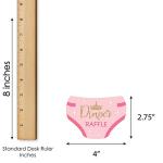 Big Dot of Happiness Little Princess Crown - Diaper Shaped Raffle Ticket Inserts - Pink and Gold Princess Baby Shower Activities - Diaper Raffle Game - Set of 24 by Big Dot of Happiness, LLC