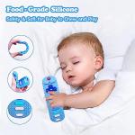 ERSIHUA 2-Pack Silicone Baby Teething Toys, TV Remote Teethers for 6-12-18 Months Infant, Fire Remote Shape Toddlers Silicone Teethers for Boys and Girls Sensory Toy(Black+Blue) by ERSIHUA