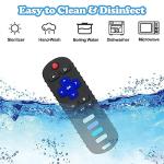 ERSIHUA 2-Pack Silicone Baby Teething Toys, TV Remote Teethers for 6-12-18 Months Infant, Fire Remote Shape Toddlers Silicone Teethers for Boys and Girls Sensory Toy(Black+Blue) by ERSIHUA