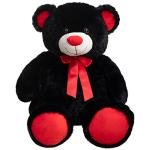 WENMOTDY Huge Teddy Bear Stuffed Animal Giant Teddy Bear Plush with Red Ribbon Bow Valentine's Day Plush Toy Gift for Girlfriend and Kids 36 inch Black from yangzhou zhiduoduo gongyipin youxiangongsi
