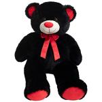 WENMOTDY Huge Teddy Bear Stuffed Animal Giant Teddy Bear Plush with Red Ribbon Bow Valentine's Day Plush Toy Gift for Girlfriend and Kids 36 inch Black from yangzhou zhiduoduo gongyipin youxiangongsi