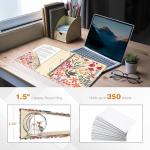 Ospelelf 3 Ring Binder 1.5 Inch, Cute Binder for Letter Size (11" x 8.5") with 5 Tab Dividers, File Folder Labels and Low Profile Clipboards, Floral Binder for School Supplies and Office Supplies from Ospelelf