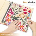 Ospelelf 3 Ring Binder 1.5 Inch, Cute Binder for Letter Size (11" x 8.5") with 5 Tab Dividers, File Folder Labels and Low Profile Clipboards, Floral Binder for School Supplies and Office Supplies from Ospelelf