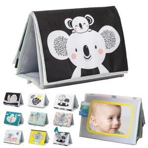 Taf Toys Koala Infant Tummy-time Soft Crinkle Activity Book with Huge Baby Safe Mirror, 3D Activities, Textures and a Soft Baby Teether by Taf Toys