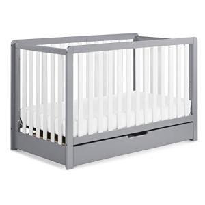 Carter's by DaVinci Colby 4-in-1 Convertible Crib with Trundle Drawer in Grey and White, Greenguard Gold Certified by DaVinci - DROPSHIP