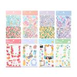 Cute Essential Kawaii Aesthetic Stationery Sticker Pack - 12 Sheets (690+ stickers) - for planners, journals, scrapbooks, gifts, kpop photocards, polocos, frame, removable, confetti, alphabet, numbers from dalgaru