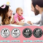 2 Pieces Fun New Parents Decision Coin Double-Sided Decision Making Coin Baby Gifts for Mom Dad New Baby Pregnancy Gift for First Time Mommy Daddy Christmas Thanksgiving Baby Shower Sliver and Black from Hicarer