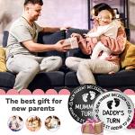 2 Pieces Fun New Parents Decision Coin Double-Sided Decision Making Coin Baby Gifts for Mom Dad New Baby Pregnancy Gift for First Time Mommy Daddy Christmas Thanksgiving Baby Shower Sliver and Black from Hicarer