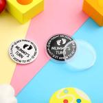 2 Pieces Fun New Parents Decision Coin Double-Sided Decision Making Coin Baby Gifts for Mom Dad New Baby Pregnancy Gift for First Time Mommy Daddy Christmas Thanksgiving Baby Shower Sliver and Black from Hicarer