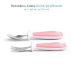 Munchkin Raise 4 Count Toddler Fork and Spoon, Pink/Purple, 12+ by Munchkin