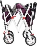 Creative Outddor Distributor Push Pull Folding Wagon for Kids, Beach, Foldable Canopy with Sun/Rain Shade (Magenta) by Creative Outddor Distributor