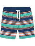 Simple Joys by Carter's Baby Boys' Toddler 2-Piece Swimsuit Trunk and Rash guard, Orange Blue Ship, 3T by Carter's Simple Joys - Private Label