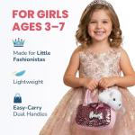 Little Jupiter Plush Dog Pet Carrier Set with Purse with Reversible Sequins & Charm - Labradoodle Stuffed Animal Puppy for Girls - Stuffy - Toy for Kids Ages 3-4 - 5-6 â 7 - Valentine Stuffed Animals from Little Jupiter