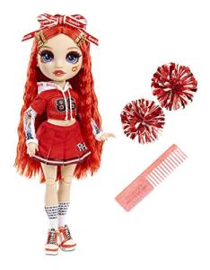 Rainbow High Cheer Ruby Anderson â Red Cheerleader Fashion Doll with 2 Pom Poms and Doll Accessories, Great Gift for Kids 6-12 Years Old from Rainbow High