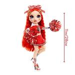 Rainbow High Cheer Ruby Anderson â Red Cheerleader Fashion Doll with 2 Pom Poms and Doll Accessories, Great Gift for Kids 6-12 Years Old from Rainbow High