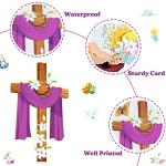 82pcs Easter He is Risen Bulletin Board Decorations, Easter Religious Jesus Spring Cutouts Classroom School Supplies for Christian Party Church Bulletin Board Window Wall Decor from OBUSATT