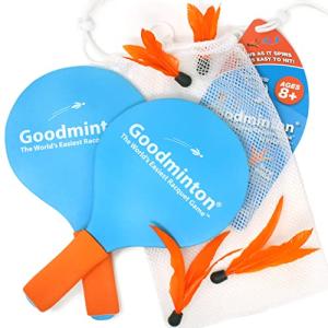 VIAHART Goodminton - The World's Easiest Racquet Game - an Indoor Outdoor Year-Round Fun Paddle Game Set for Boys, Girls, and People of All Ages from VIAHART