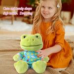 Furvana 9-Inch Cute Frog Plush, Soft Frog Stuffed Animal Plush Toy, Kawaii Frog Plush Doll, Green Frog Plushie with Cloths Toy Gift for Kids Children (Baby Frog with Jumpsuit) by HuanChuang
