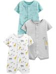 Simple Joys by Carter's Baby Boys' Snap-Up Rompers, Pack of 3, Giraffe/Bear Print, 6-9 Months from Carter's Simple Joys - Private Label
