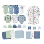 The Peanutshell Newborn Clothes & Accessories Set for Baby Boys - 23 Piece Layette Gift Set - Fits Newborn to 3 Months - Dinosaur by Farallon Brands