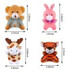 32 Pieces Mini Plush Animal Toys Safari Stuffed Toys Animals Cute Plush Keychain Animals Decoration for Birthday Teacher Student Award Themed Party Favors (Giraffe, Elephant) (Giraffe, Elephant) by Skylety