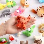 32 Pieces Mini Plush Animal Toys Safari Stuffed Toys Animals Cute Plush Keychain Animals Decoration for Birthday Teacher Student Award Themed Party Favors (Giraffe, Elephant) (Giraffe, Elephant) by Skylety