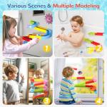 Fajiabao Bath Toys for Toddlers 3-4 Years Kids Ages 4-8 Bathtub Toys Building Track Slide Shower Water Game Birthday Gifts for 1-3 Years Old Boys Girls from Fajiabao