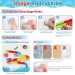 Fajiabao Bath Toys for Toddlers 3-4 Years Kids Ages 4-8 Bathtub Toys Building Track Slide Shower Water Game Birthday Gifts for 1-3 Years Old Boys Girls from Fajiabao