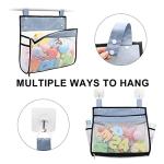 Bath Toy Organizer Multiple Ways to Hang, Extra Large Opening Bathroom Toy Holder, Bottom Zipper Bathtub Toy Storage Bag (Black) from Muchfun