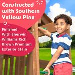 Creative Playthings Northbridge Pack 2 Wooden Swing Set (Made in The USA) Ages 2 to 12 Years, Includes Climbing Wall for Kids, Playground Swings & Slide, Monkey Bars and Tire Swing, 22x12x11 ft from Creative Playthings Ltd.