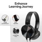 Bulk Headphones for Classroom, Pack of 24 Wired Head Phones for Kids. School Supplies for Teachers Elementary to College Students. School Headphones Pack. (Black) by Eduvy