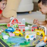 Melissa & Doug Deluxe Activity Road Rug Play Set with 49 Wooden Vehicles and Play Pieces by Melissa and Doug