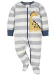 Gerber Baby Boys' 4 Pack Sleep 'N Play Footie, Dinosaur Blue, 0-3 Months from Gerber
