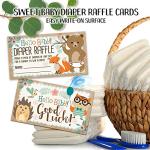 Diaper Raffle Tickets - Botanical - Set of 50 Double-Sided Raffle Cards - Blank Baby Shower Stationery - Fun and Colorful Baby Shower Supplies for Under $15! from Lone Star Art