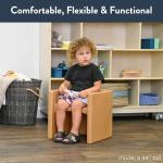 Children's Factory Cube Chair for Kids, Flexible Seating Classroom Furniture for Daycare/Playroom/Homeschool, Indoor/Outdoor Toddler Chair, Almond (CF910-015) by Children's Factory