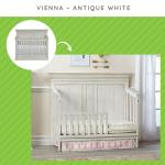 Toddler Bed Safety Guard Rail for Baby Cache Cribs | Multiple Finishes Available (Antique White) by Grow-with-Me Crib Conversion Kits