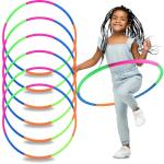 6 Pack Toy Hoop Bundle Pack - Snap Together Detachable Adjustable Weight Size Plastic Hoops - Kids Hula Rings for Sports Playing, 32-Inch from Liberty Imports