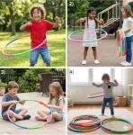 6 Pack Toy Hoop Bundle Pack - Snap Together Detachable Adjustable Weight Size Plastic Hoops - Kids Hula Rings for Sports Playing, 32-Inch from Liberty Imports