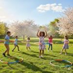 6 Pack Toy Hoop Bundle Pack - Snap Together Detachable Adjustable Weight Size Plastic Hoops - Kids Hula Rings for Sports Playing, 32-Inch from Liberty Imports