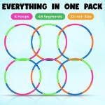 6 Pack Toy Hoop Bundle Pack - Snap Together Detachable Adjustable Weight Size Plastic Hoops - Kids Hula Rings for Sports Playing, 32-Inch from Liberty Imports