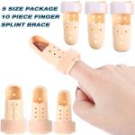 10 Pieces Finger Splint Mallet Finger Support Finger Splint Brace Plastic Finger Support Protector for Adjustable Finger Immobilizer for Basketball Finger Joint Protection, 5 Sizes by BBTO