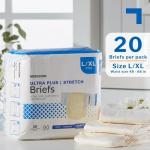 McKesson Ultra Plus Stretch Adult Incontinence Brief XL Heavy Absorbency Mat Body Shape, BRSTRLXL, Heavy, 80 Ct by McKesson Brand