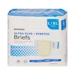 McKesson Ultra Plus Stretch Adult Incontinence Brief XL Heavy Absorbency Mat Body Shape, BRSTRLXL, Heavy, 80 Ct by McKesson Brand