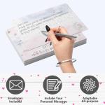 Unicorn Baby Shower Thank You Cards with Envelopes (25 Pack) Message from Baby Girl Thanking Guests for Gifts - Whimsical Star, Moon, Rainbow Theme - Pink and Gold Design - A6 Printed Stationery Set (4 X 6 inches) Paper Clever Party from Paper Clever Part