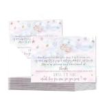 Unicorn Baby Shower Thank You Cards with Envelopes (25 Pack) Message from Baby Girl Thanking Guests for Gifts - Whimsical Star, Moon, Rainbow Theme - Pink and Gold Design - A6 Printed Stationery Set (4 X 6 inches) Paper Clever Party from Paper Clever Part