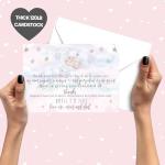 Unicorn Baby Shower Thank You Cards with Envelopes (25 Pack) Message from Baby Girl Thanking Guests for Gifts - Whimsical Star, Moon, Rainbow Theme - Pink and Gold Design - A6 Printed Stationery Set (4 X 6 inches) Paper Clever Party from Paper Clever Part