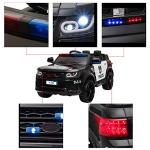 Winado 12V Kids Ride On Police Car Electric Toy w/ 2.4G Parent Remote Control, Battery Powered Vehicle with Flashing Lights, Megaphone Siren Horn, Music, Black by Winado