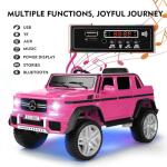 Fitnessclub 12V Kids Ride On Car Licensed Mercedes-Benz G650 Electric Cars Motorized Vehicles w/2.4 GHz Bluetooth, Parent Control, LED Lights, MP3 Player, PU Leather Seat, Pink from Fitnessclub