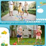 Hopscotch Squares Set Hopscotch Ring Game with Hoops Squares Connectors Outdoor Indoor Obstacle Course for Kids Playground Balance Agility Training Equipment Fun Play (Hoop, 11 Inch) from Woanger
